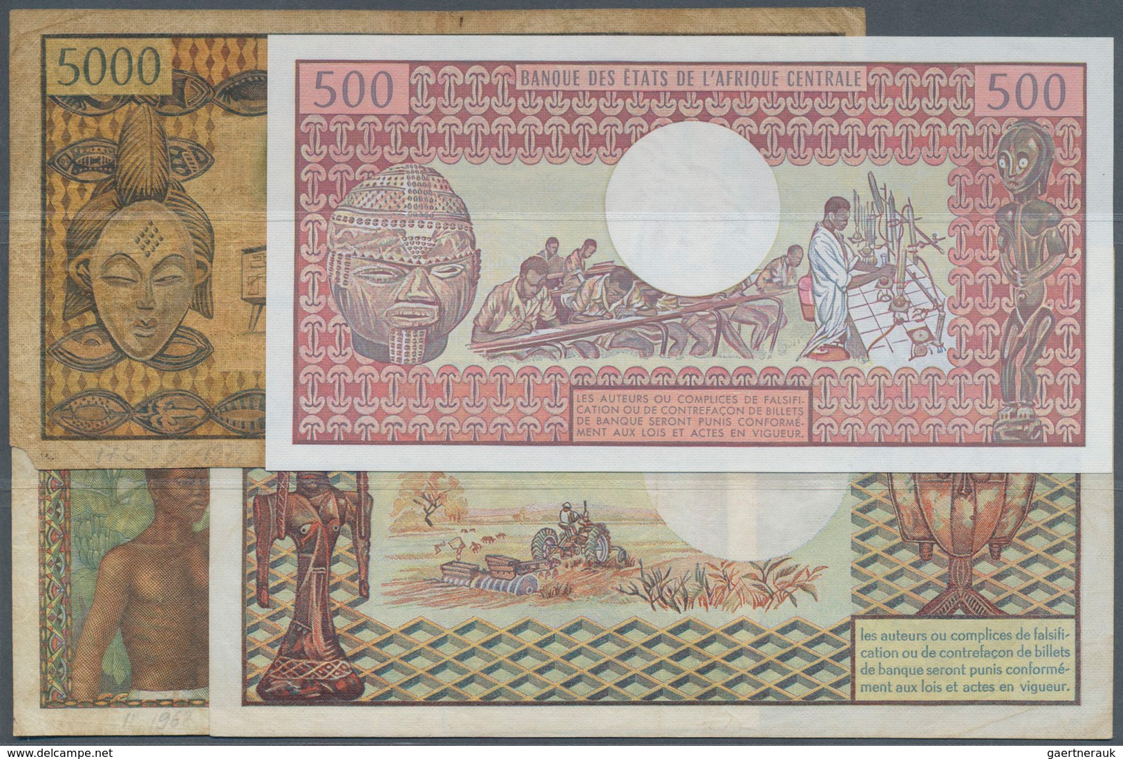 01245 Cameroon / Kamerun: Republique Federale Du Cameroun 500 Francs ND(1962) P.11 In F- And Republique Un - Camerun