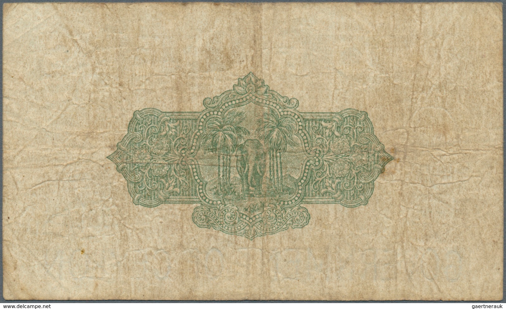 01272 Ceylon: 2 Rupees 1939 P. 21, Used With Several Folds And Creases, Light Stain In Paper, No Holes Or - Sri Lanka