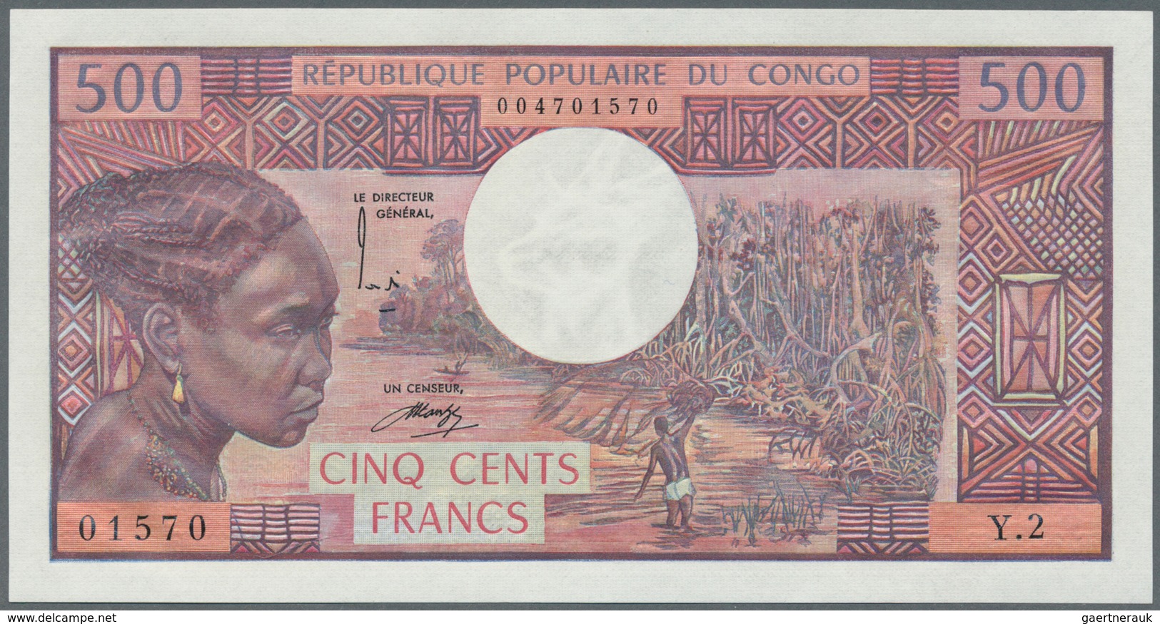 01318 Congo / Kongo: 500 Francs ND(1974) P. 2a In Very Crisp Condition: UNC. - Non Classificati