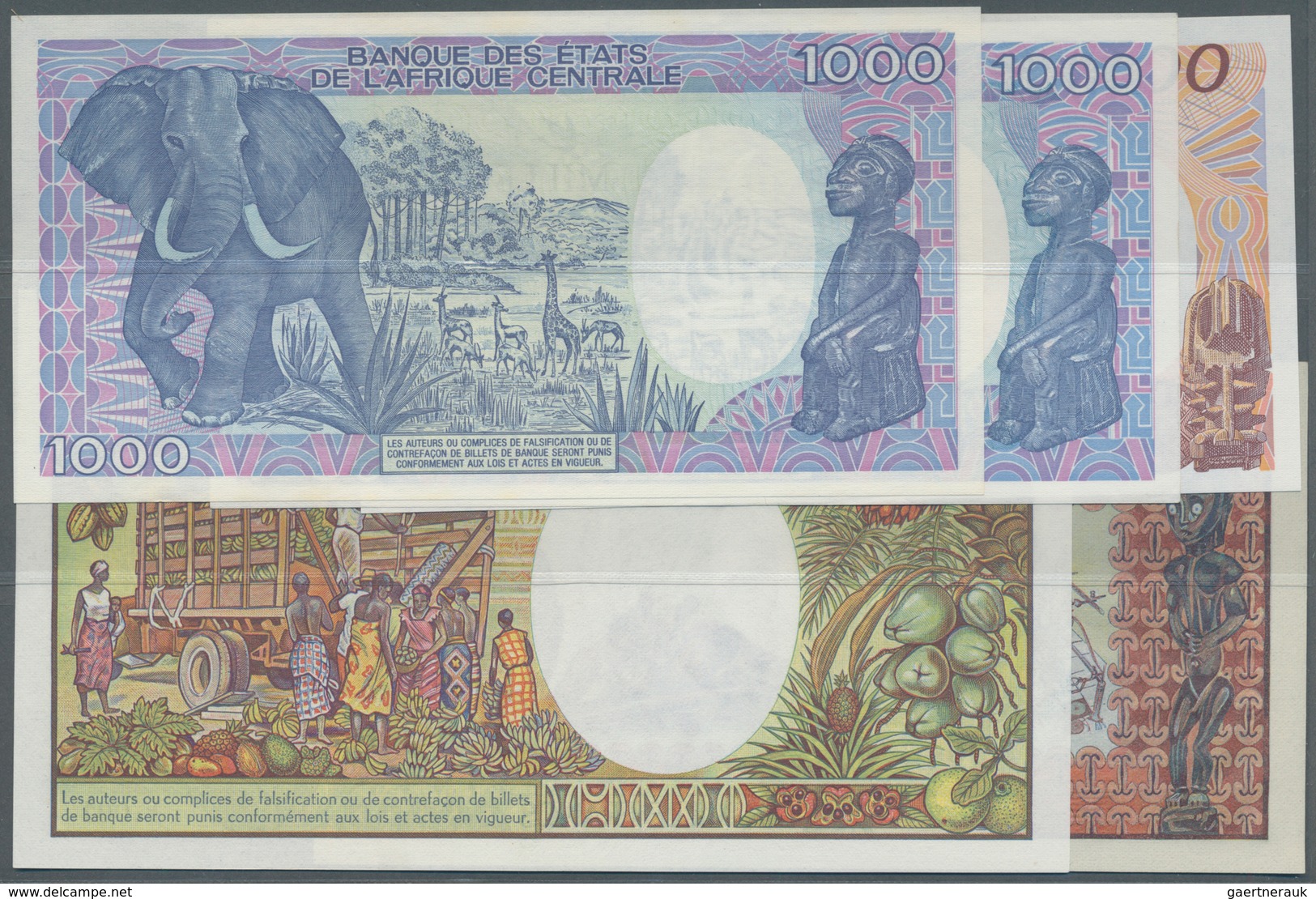 01322 Congo / Kongo: Republique Populaire Du Congo Set With 4 Banknotes 500 Francs ND(1974) P.2 In UNC, 10 - Zonder Classificatie