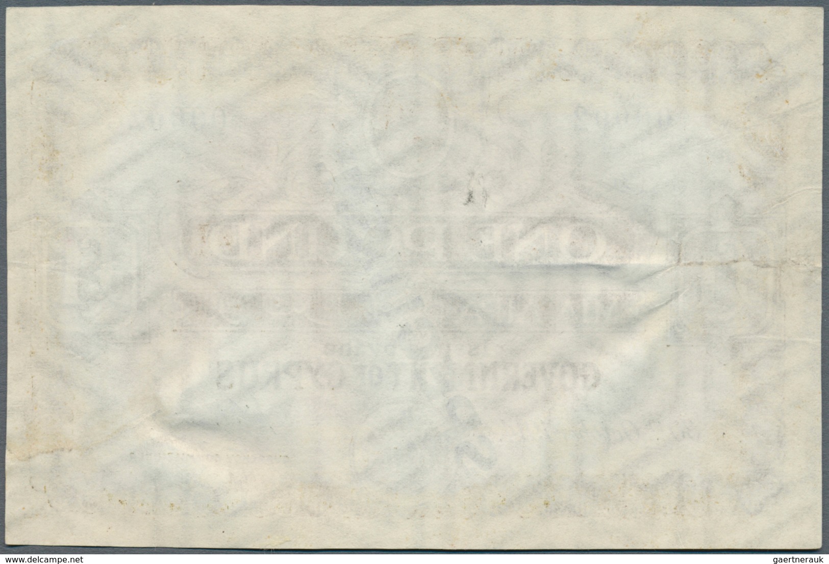 01336 Cyprus / Zypern: 1 Pound 1914 Specimen, P.5s, Repaired Tears At Left Border (2 Cm) And Right Border - Cyprus