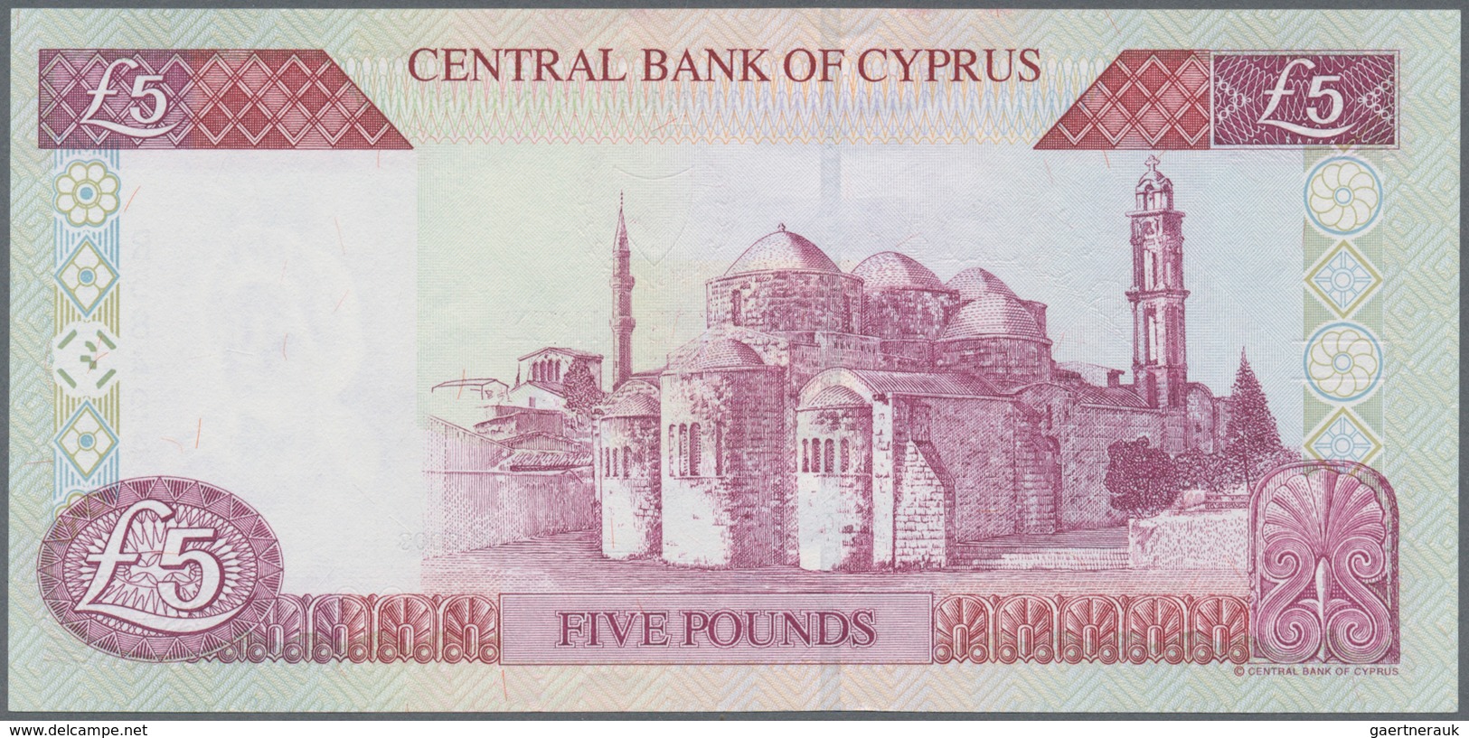 01348 Cyprus / Zypern: Set Of 4 Notes Containing 1 Pound 2004 (2x), 5 Pounds 2003 And 10 Pounds 2005, In C - Cipro