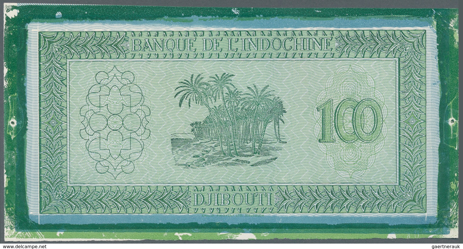 01365 Djibouti / Dschibuti: 100 Francs ND(1945) PROOF Of P. 16p, A Highly Rare And Rarely Offered Pair Of - Djibouti