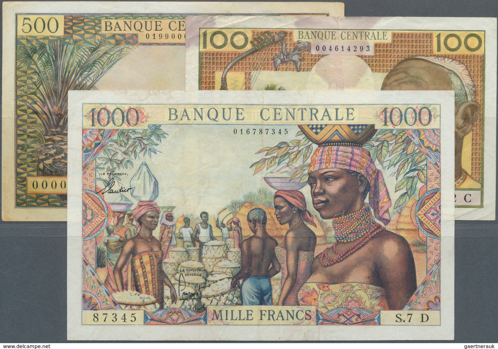 01405 Equatorial African States: Banque Central Etats De L'Afrique Equatoriale Set With 3 Banknotes 100 Fr - Altri – Africa