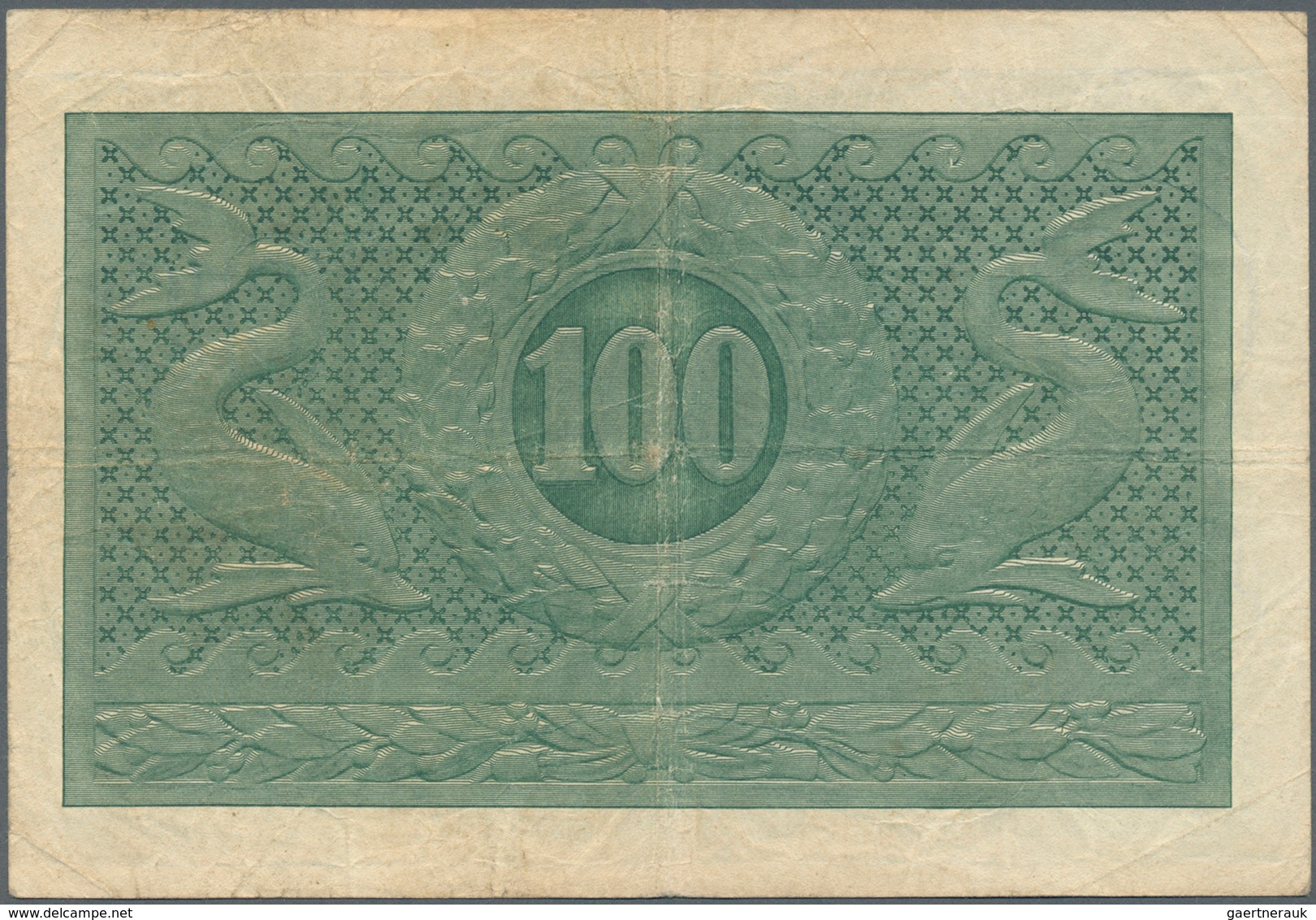 01431 Faeroe Islands / Färöer: 100 Kronur ND(1952-53) P. 15a, Vertical And Horizontal Folds, No Holes Or T - Islas Faeroes