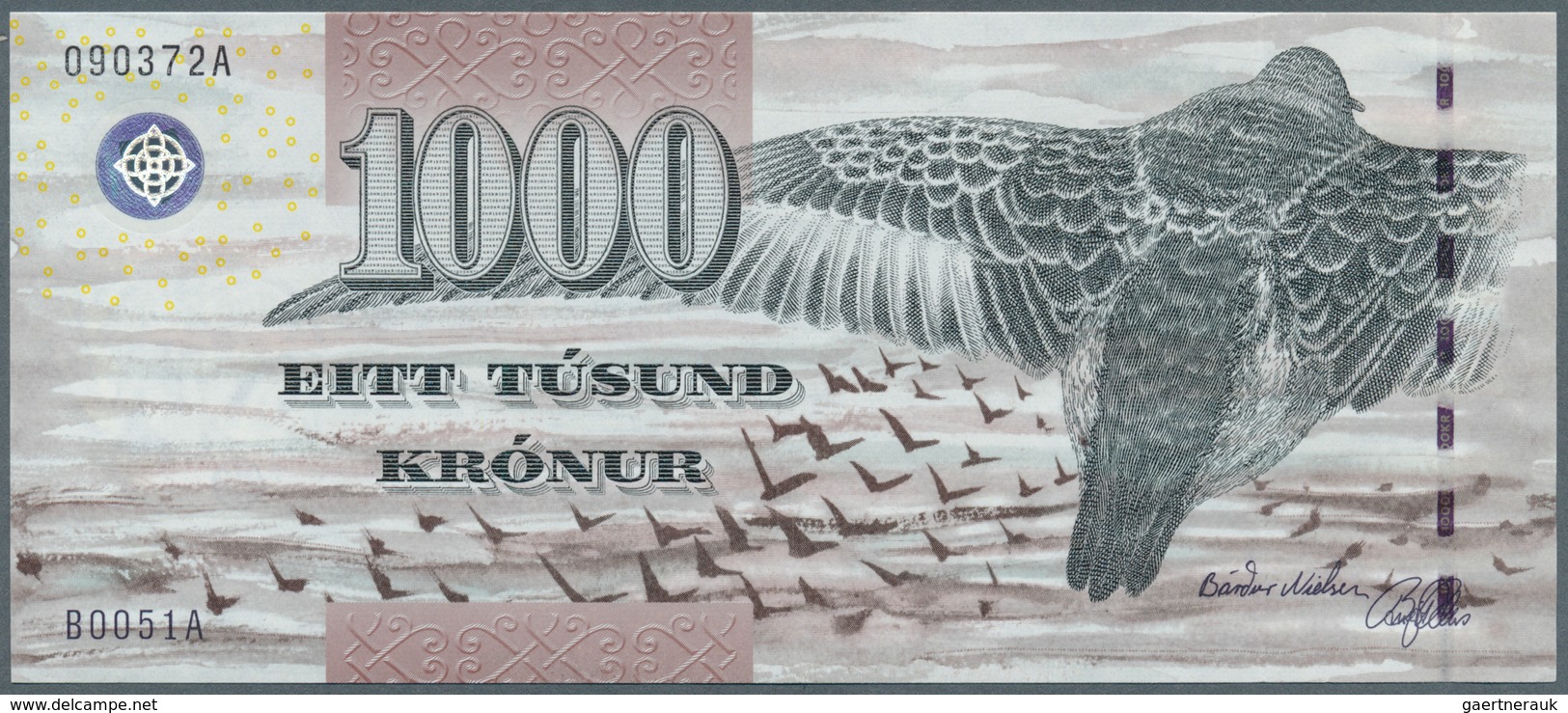 01432 Faeroe Islands / Färöer: 1000 Kronur ND(2005) P. 28 In UNC. - Faeroër