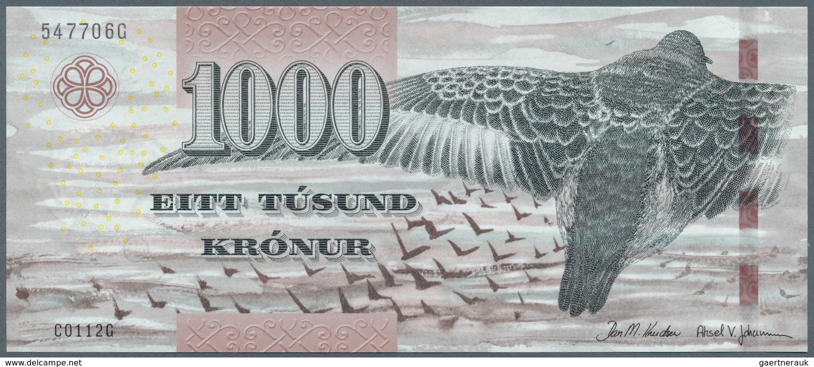 01433 Faeroe Islands / Färöer: 1000 Kronur ND(2011) P. 33 In UNC. - Islas Faeroes