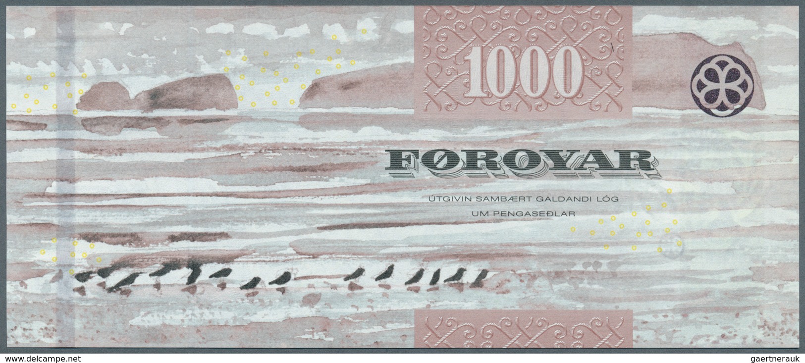 01433 Faeroe Islands / Färöer: 1000 Kronur ND(2011) P. 33 In UNC. - Islas Faeroes