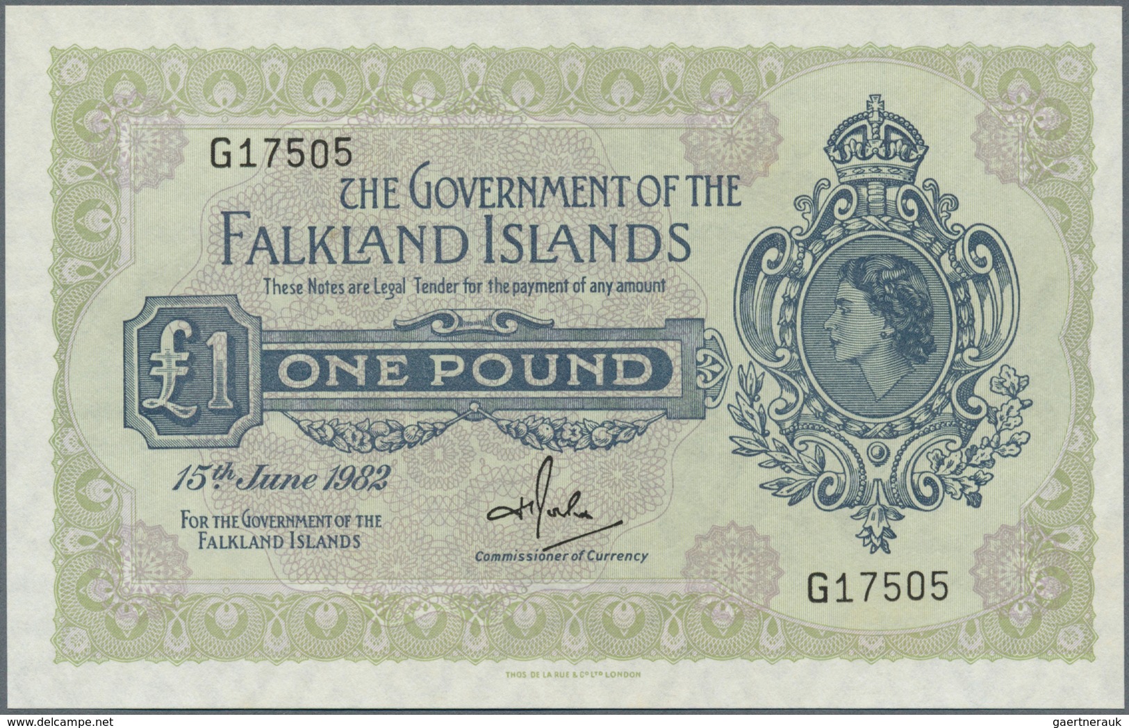 01437 Falkland Islands / Falkland Inseln: 1 Pound 1982 P. 8e In Condition: UNC. - Islas Malvinas