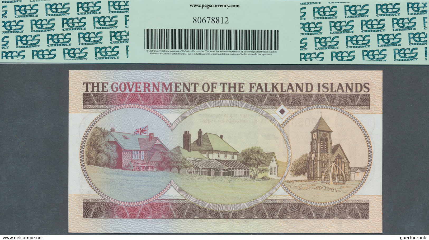 01441 Falkland Islands / Falkland Inseln: 20 Pounds 1984, P.15a In Perfect UNC Condition, PCGS Graded 66 G - Falklandeilanden