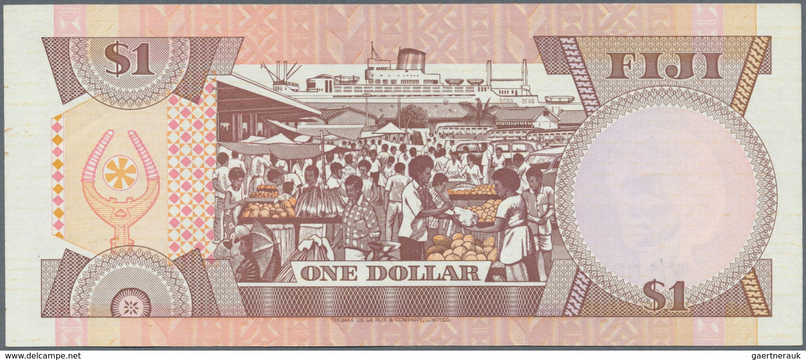 01449 Fiji: 1 Dollar 1980 Replacement Note Z/1 P. 76r In Condition: UNC. - Fiji