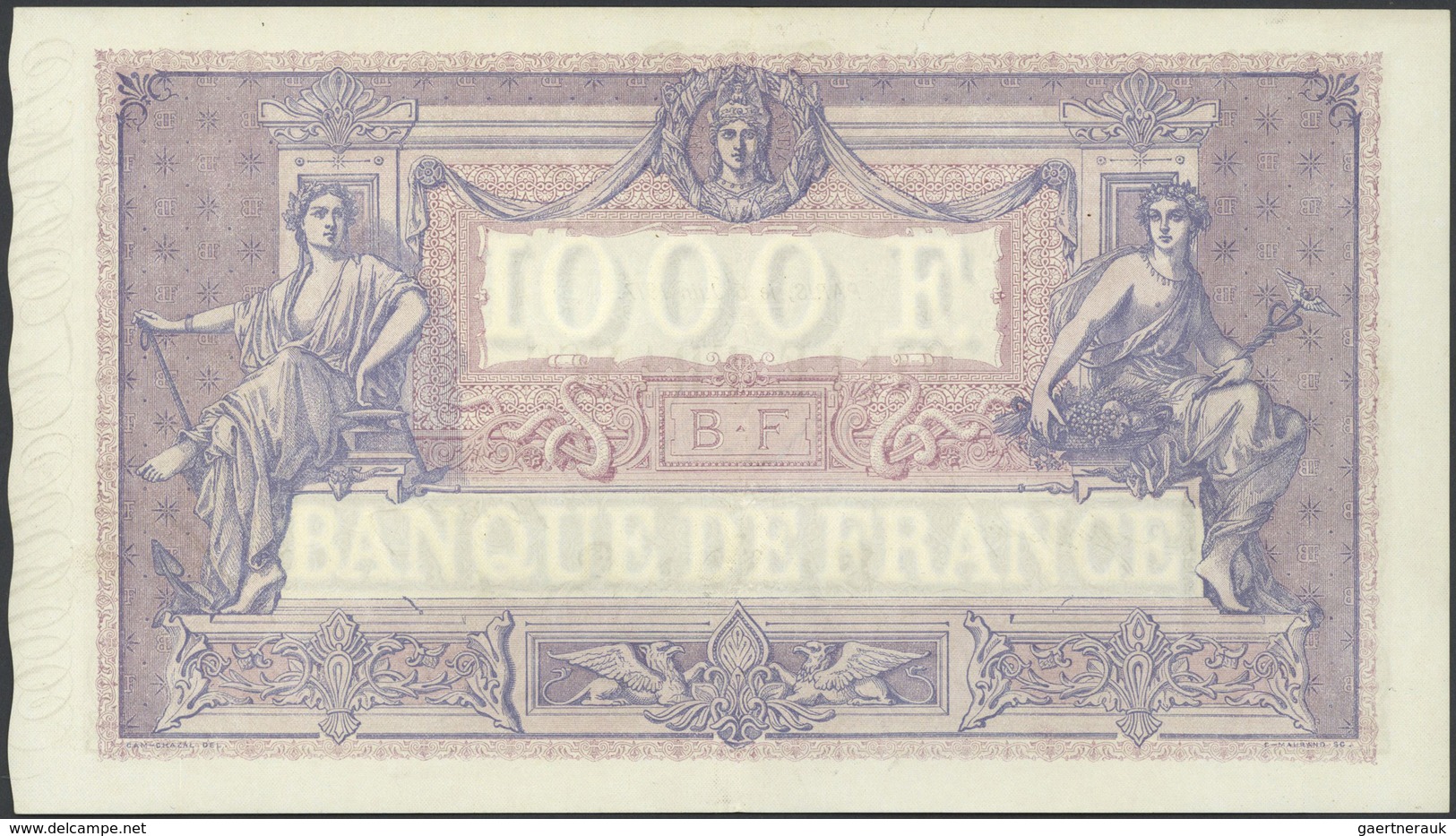 01475 France / Frankreich: 1000 Francs June 5th 1917, P.67g (Fay 36-31) With Ssignatures: Frachon, Laferri - Otros & Sin Clasificación