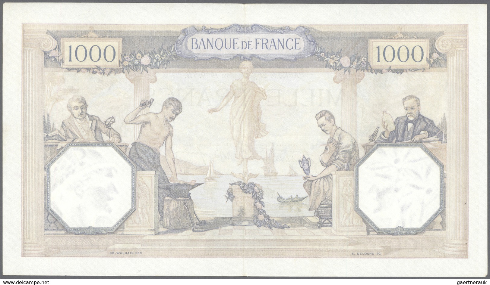 01478 France / Frankreich: Set Of 2 Notes 1000 Francs 1939 P. 90, Both Very Crisp With Original Colors, Li - Other & Unclassified