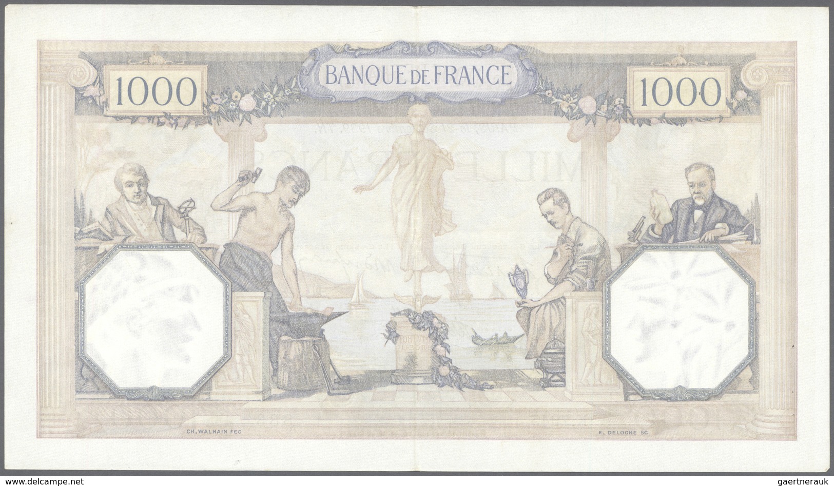 01478 France / Frankreich: Set Of 2 Notes 1000 Francs 1939 P. 90, Both Very Crisp With Original Colors, Li - Otros & Sin Clasificación