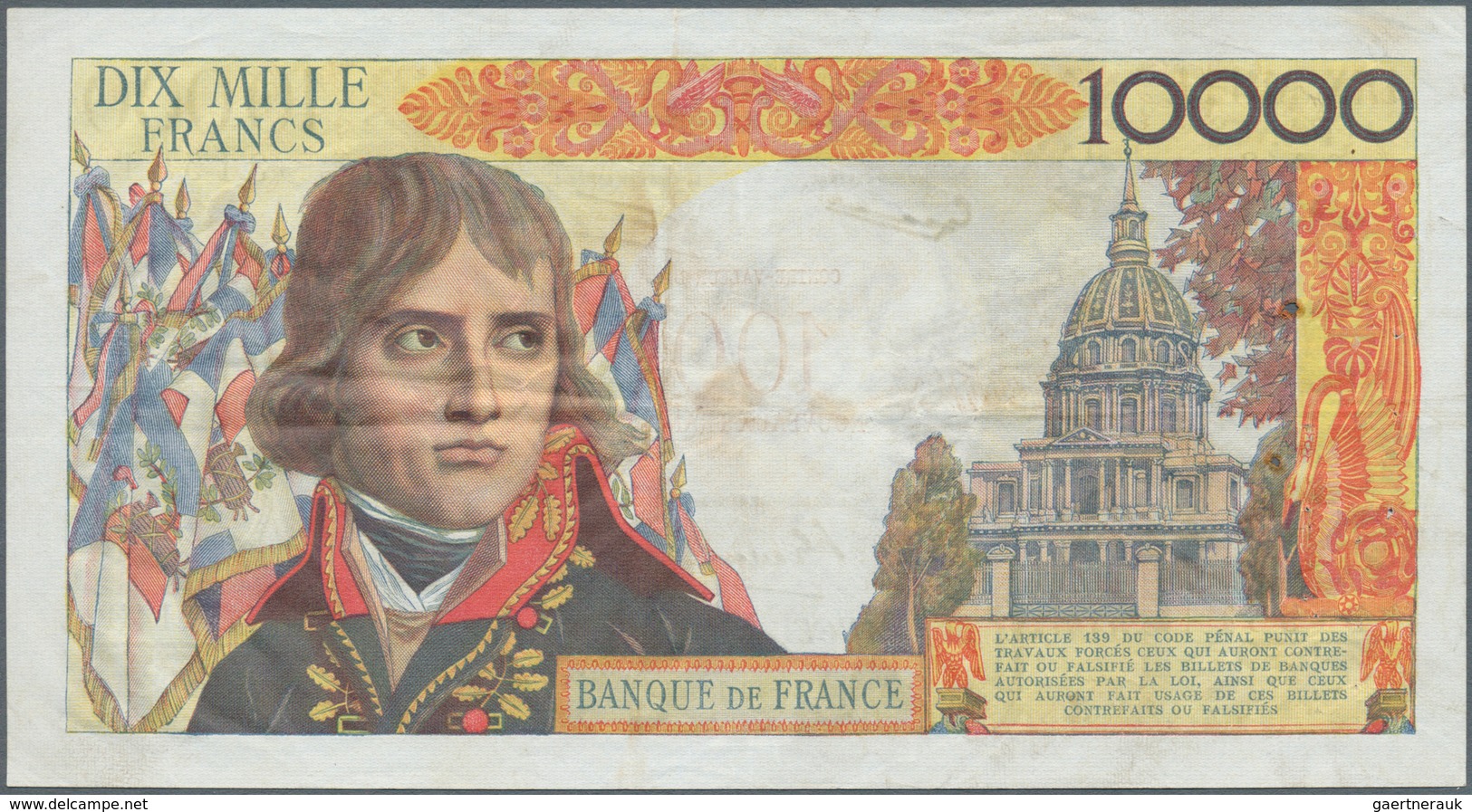 01493 France / Frankreich: 100 NF On 10.000 Francs 1958 P. 140, Several Pinholes In Paper, No Tears, No Ot - Otros & Sin Clasificación