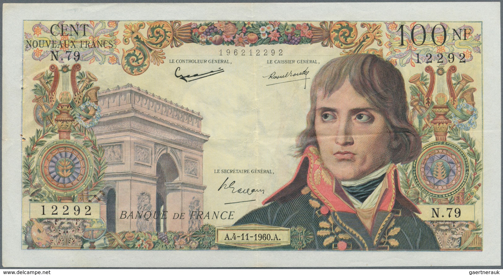 01498 France / Frankreich: 100 Nouvaux Francs 1960 P. 144, Very Crisp Original Paper, Pinholes And Minor B - Other & Unclassified