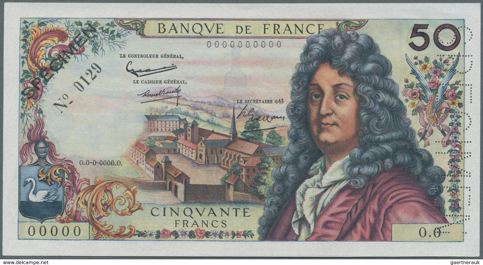 01504 France / Frankreich: 50 Francs 1962-79 SPECIMEN, P.148s In UNC - Other & Unclassified