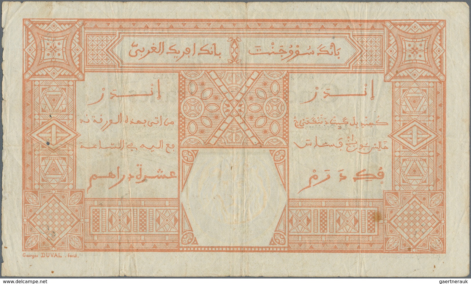 01572 French West Africa / Französisch Westafrika: 50 Francs 1926 DAKAR P. 9Bb, Used With Several Folds An - West African States