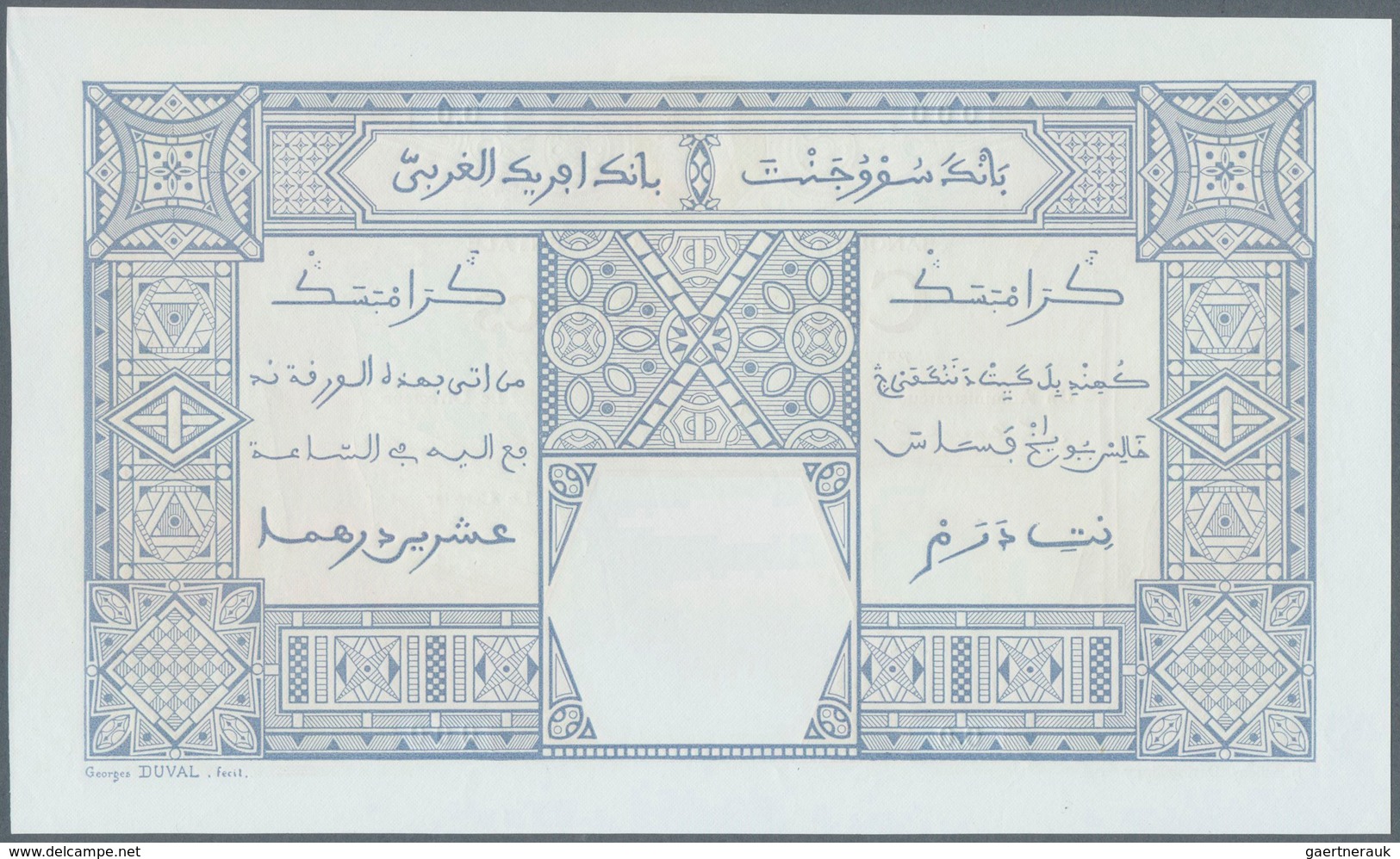 01582 French West Africa / Französisch Westafrika: Highly Rare Proof / Specimen Print Of 100 Francs ND(Spe - Estados De Africa Occidental