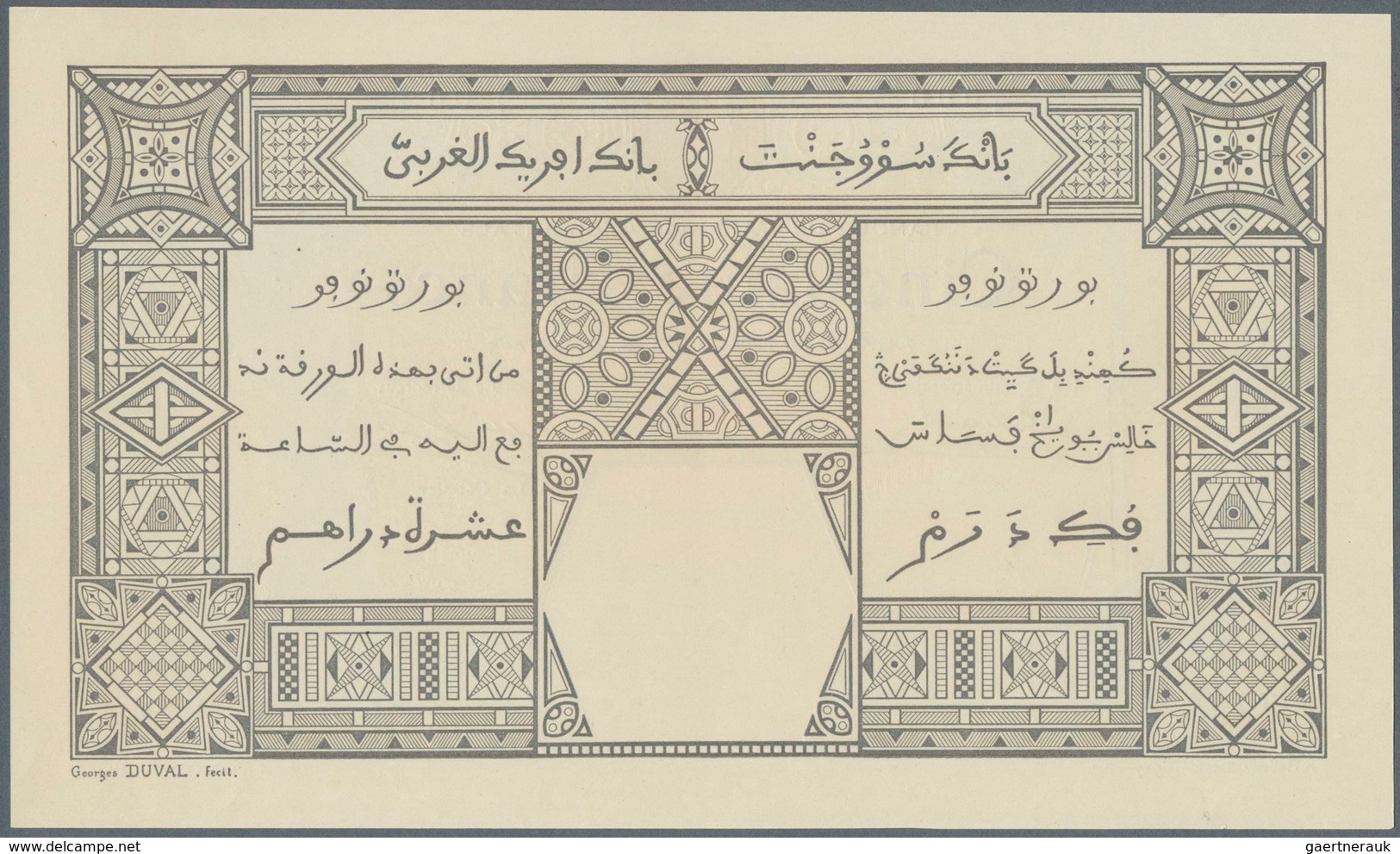 01585 French West Africa / Französisch Westafrika: Highly Rare And Possibly Unique 50 Francs 1903 PORTO-NO - Estados De Africa Occidental