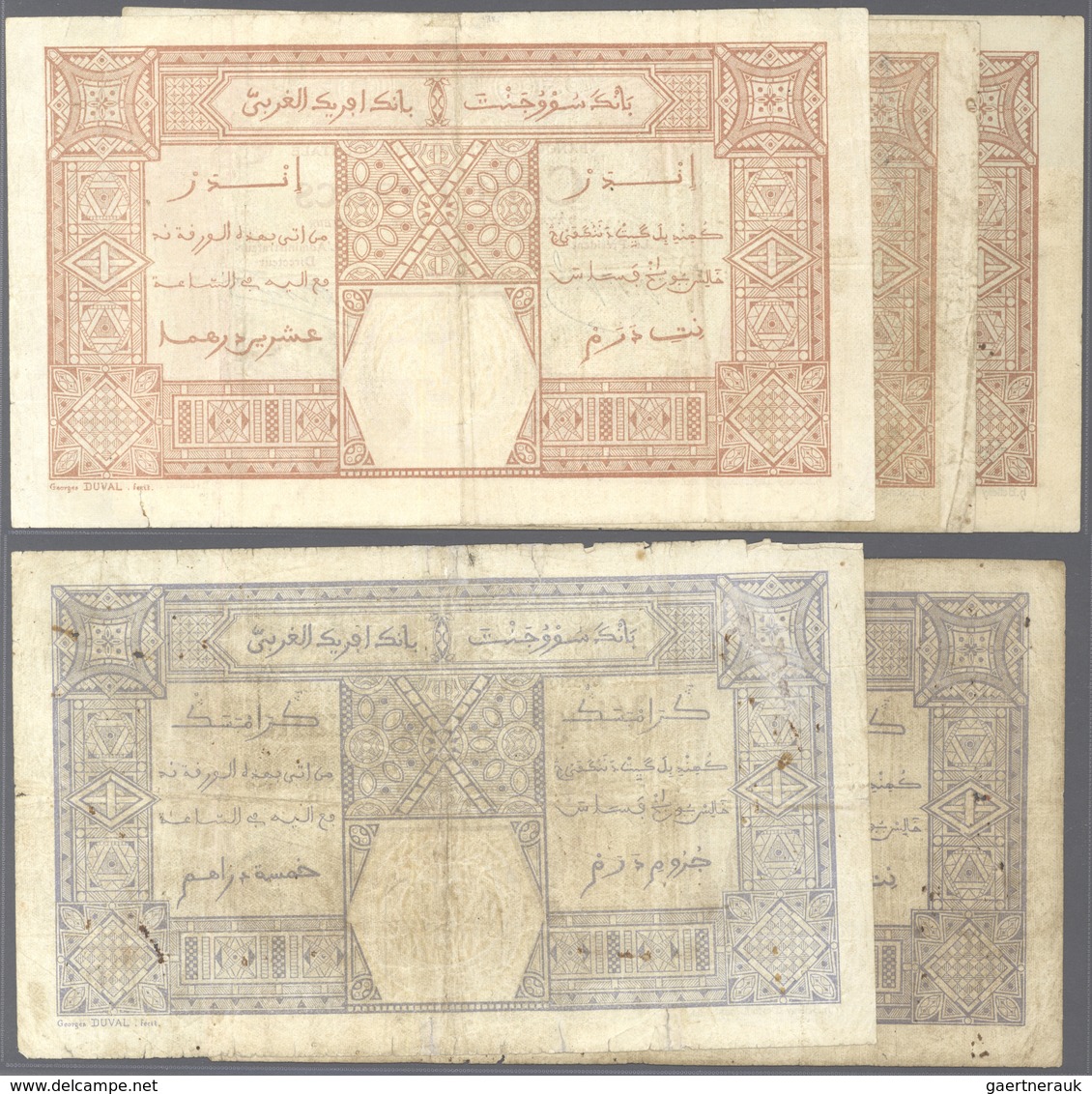 01587 French West Africa / Französisch Westafrika: Big Lot Of 70 Banknotes Containing The Following Issues - Estados De Africa Occidental