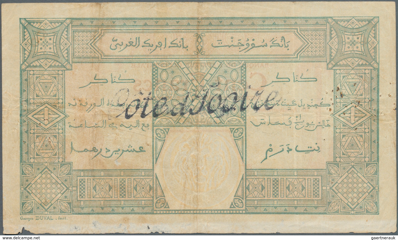 01588 French West Africa / Französisch Westafrika: 100 Francs Grand Bassam 1920 P. 12D, With Several Pinho - West African States