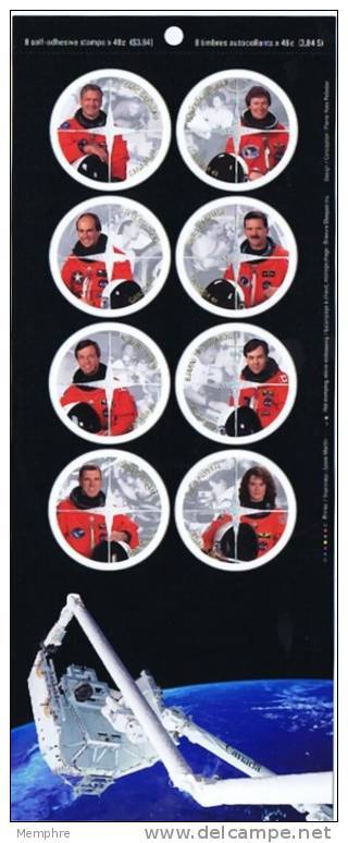 2003  Canadian Astraunauts Sheet Of 8 Self-adhesives  Sc 1999  MNH ** Space, Espace - Neufs