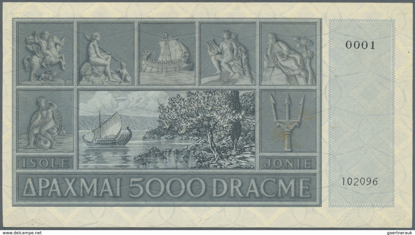 01647 Greece / Griechenland: 5000 Drachmai ND(1941) P. M18a In Condition: UNC. - Grecia