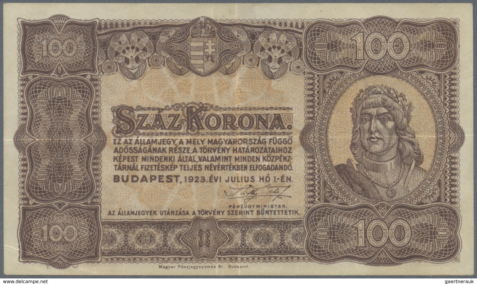01693 Hungary / Ungarn: Pair With 1000 Korona 1923 P.73 With A Few Folds And Lightly Toned Paper And 1000 - Hungría