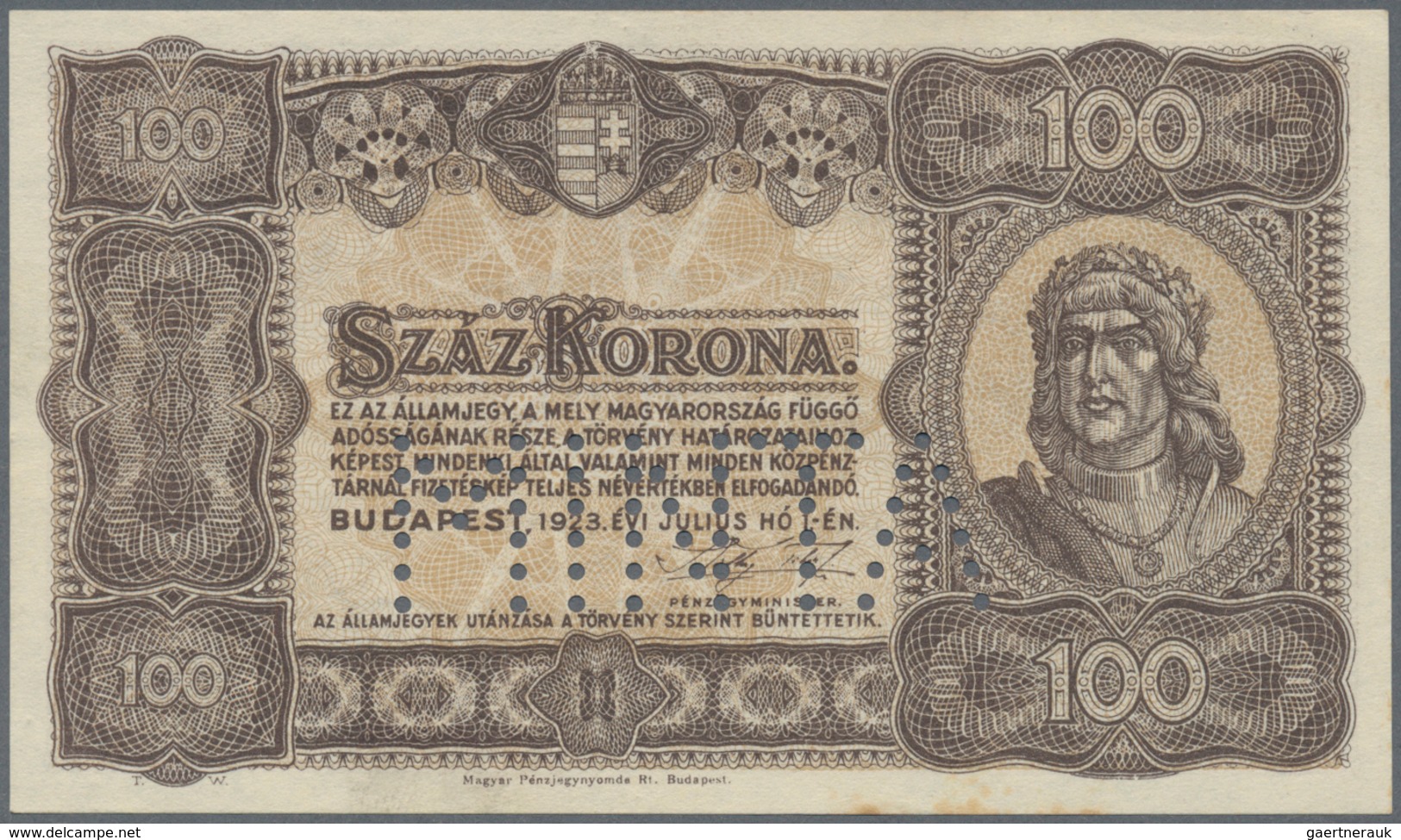 01693 Hungary / Ungarn: Pair With 1000 Korona 1923 P.73 With A Few Folds And Lightly Toned Paper And 1000 - Hungary