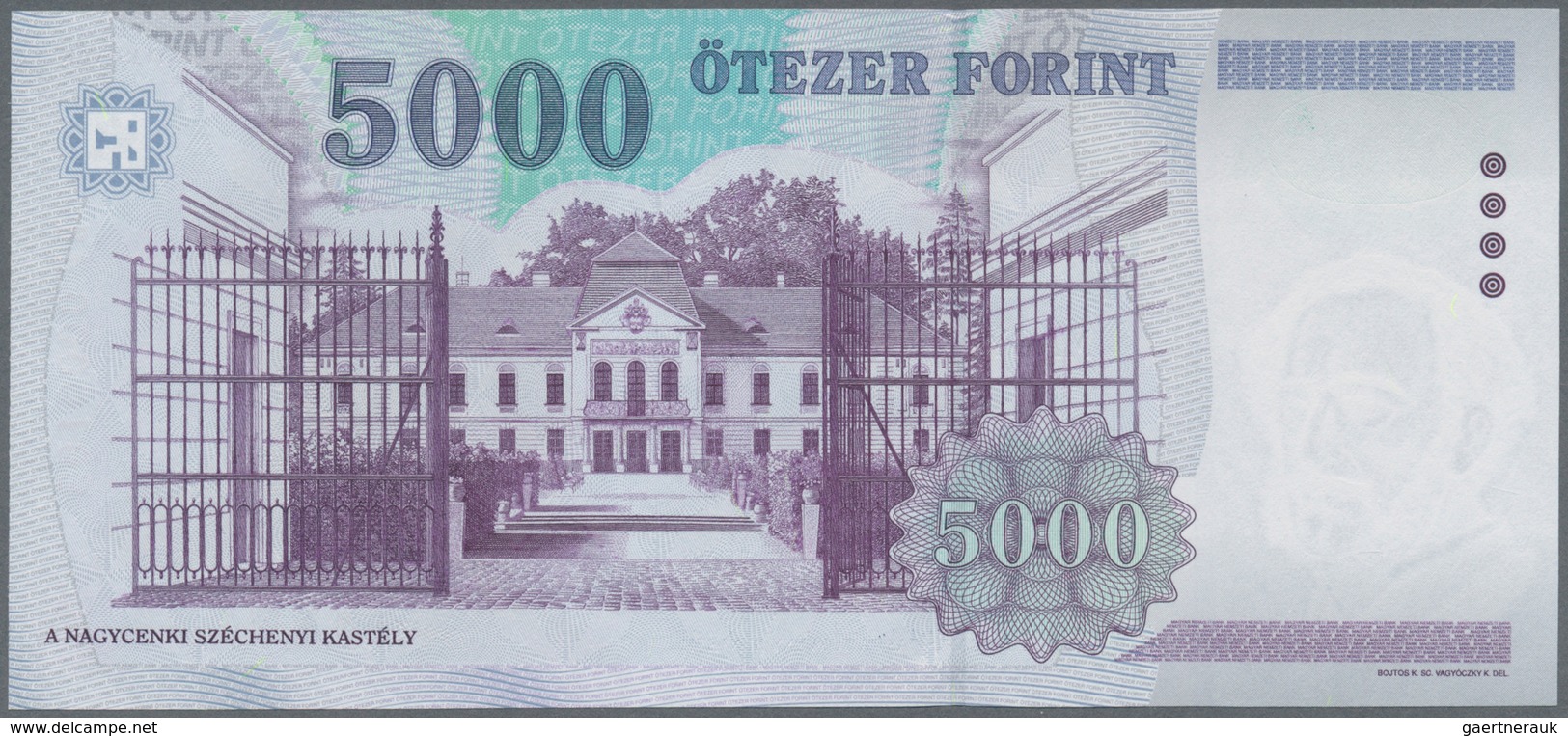 01711 Hungary / Ungarn: 5000 Forint 1999, P.182 With Very Low Serail Number BF 0000103 In UNC Condition - Hungría