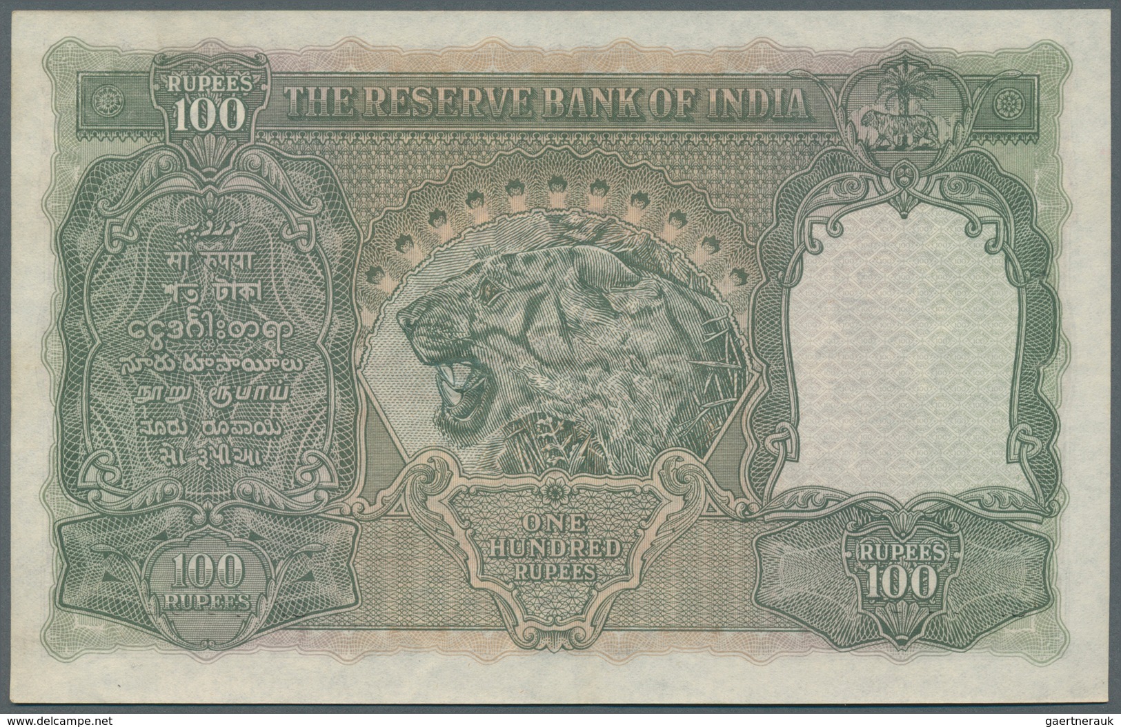 01748 India / Indien: 100 Rupees ND(1937-43), Place Of Issue CALCUTTA With Signature Deshmuk, P.20e In Exc - India