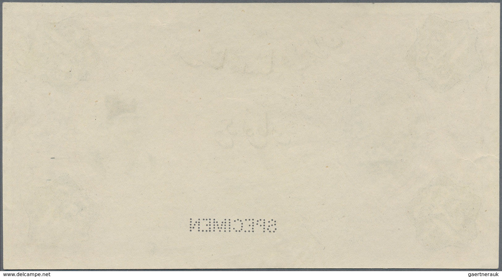 01787 Iran: Imperial Bank Of Persia Front And Reverse Specimen Of 10 Toman July 1st 1897, Printed By Bradb - Iran