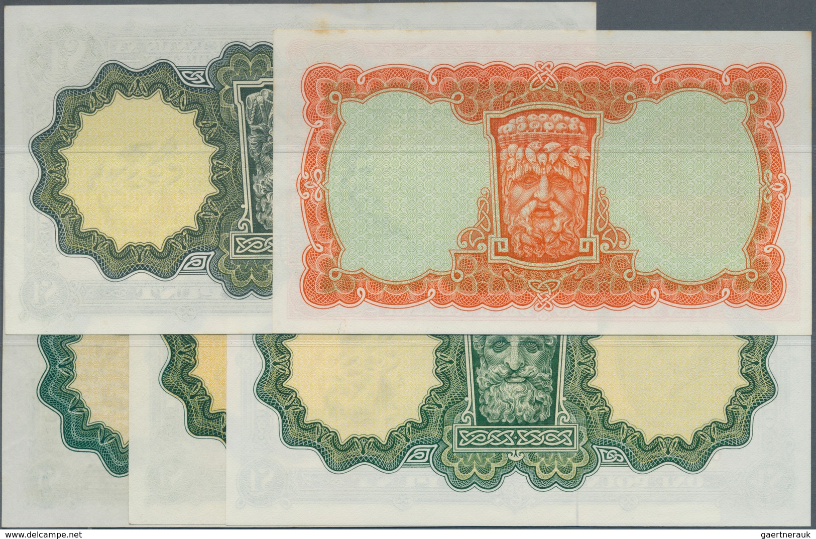 01814 Ireland / Irland: Central Bank Of Ireland Set With 5 Banknotes Comprising 10 Shillings June 6th 1968 - Ireland