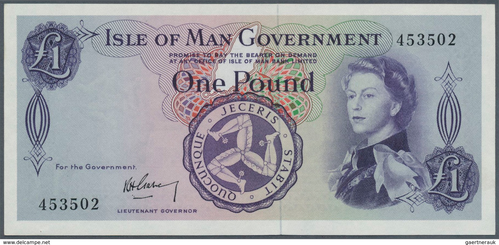 01828 Isle Of Man: 1 Pound 1961 P. 25a In Condition: UNC. - Andere & Zonder Classificatie