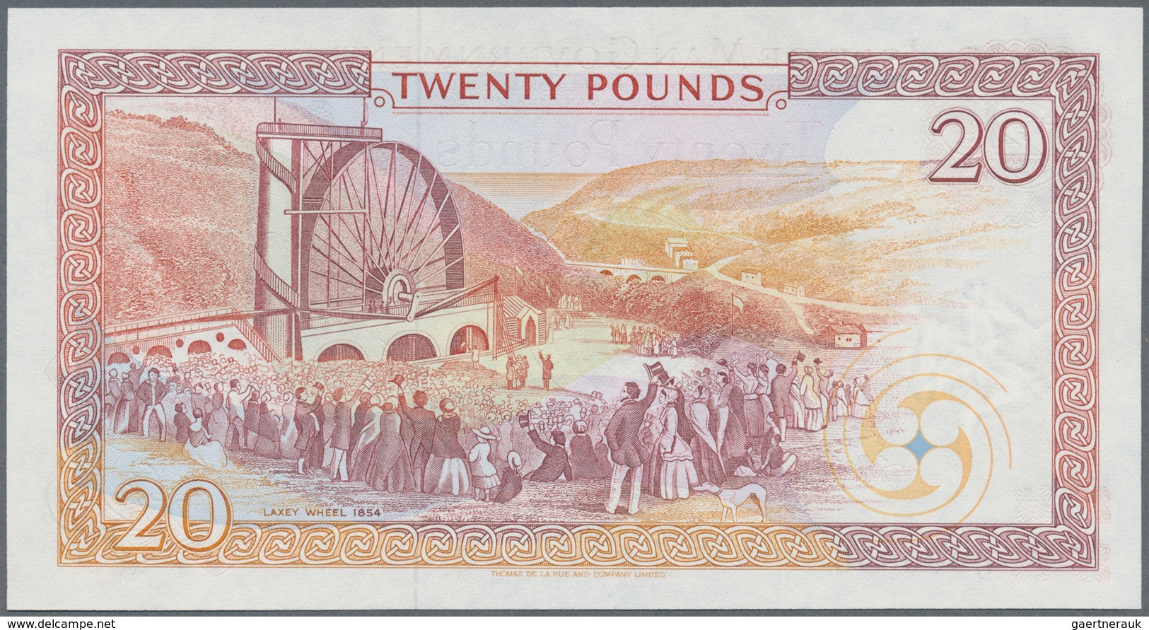 01834 Isle of Man: Set with 4 Banknotes 1, 5, 10 and 20 Pounds ND(1990-2009), P.40b, 41b, 42b, 43b, all in