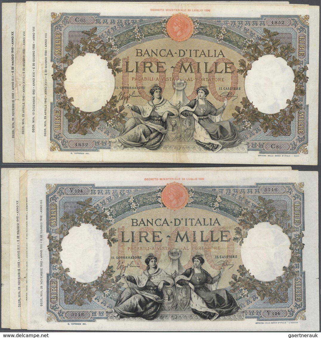 01856 Italy / Italien: Set Of 8 Pcs 1000 Lire With Several Dates Containing The Following Numbers: 4x P. 5 - Otros & Sin Clasificación