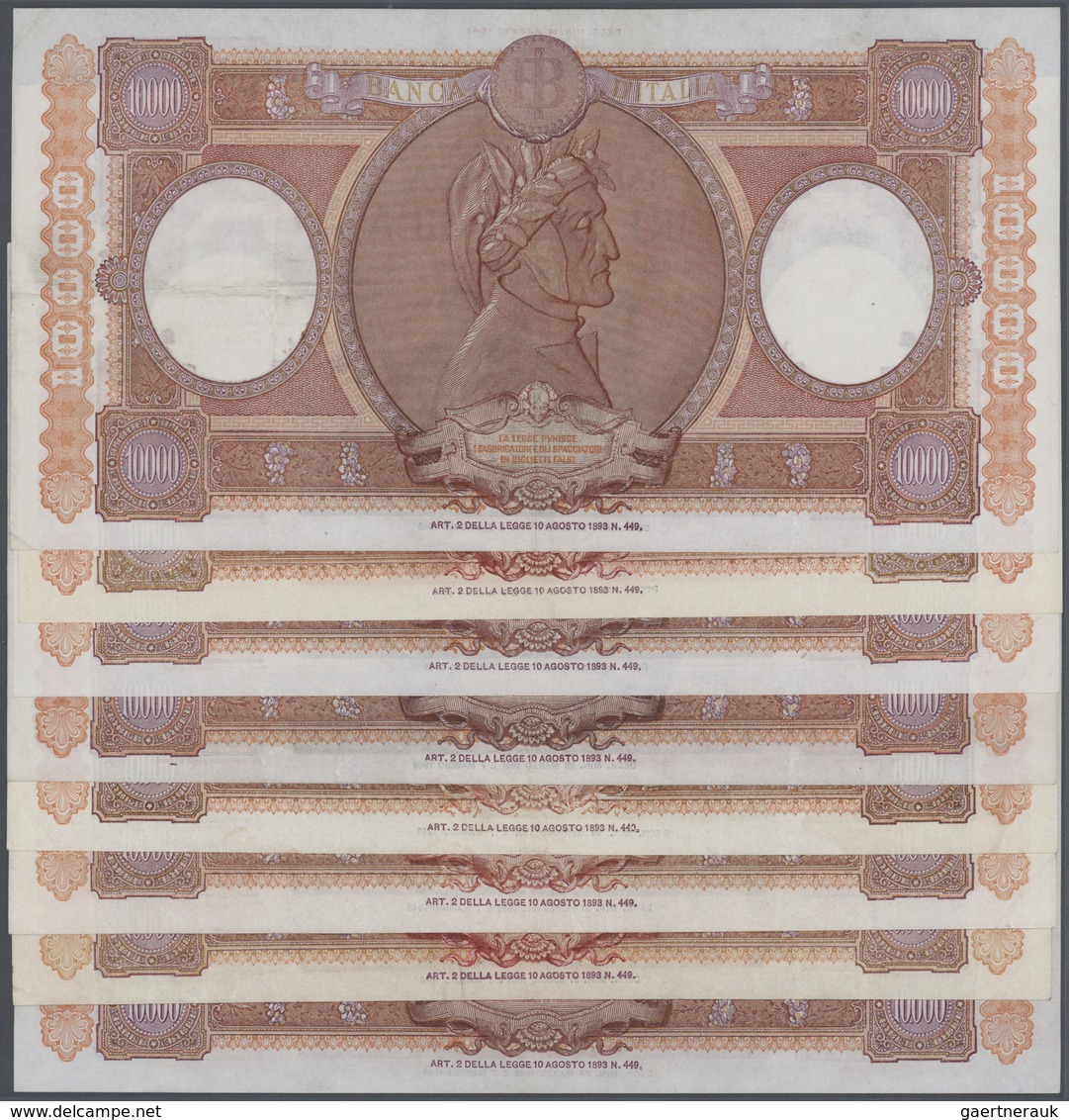 01869 Italy / Italien: Set Of 18 Banknotes 10.000 Lire P. 89 Containing The Following Dates 2x 1962, 4x 19 - Andere & Zonder Classificatie