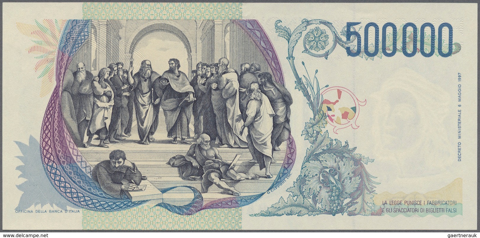 01873 Italy / Italien: 500.000 Lire 1997 P. 118 In Condition: UNC. - Altri & Non Classificati