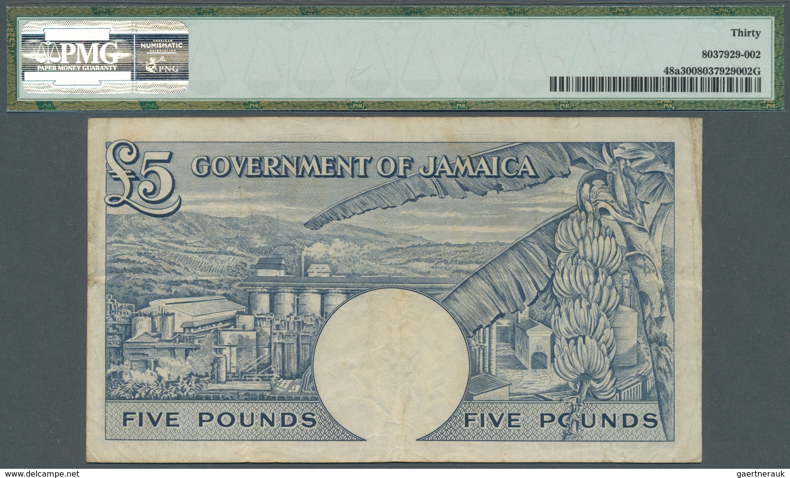 01884 Jamaica: Government Of Jamaica 5 Pounds March 17th 1960, P.48a, Highly Rare Note In Used Condition W - Giamaica