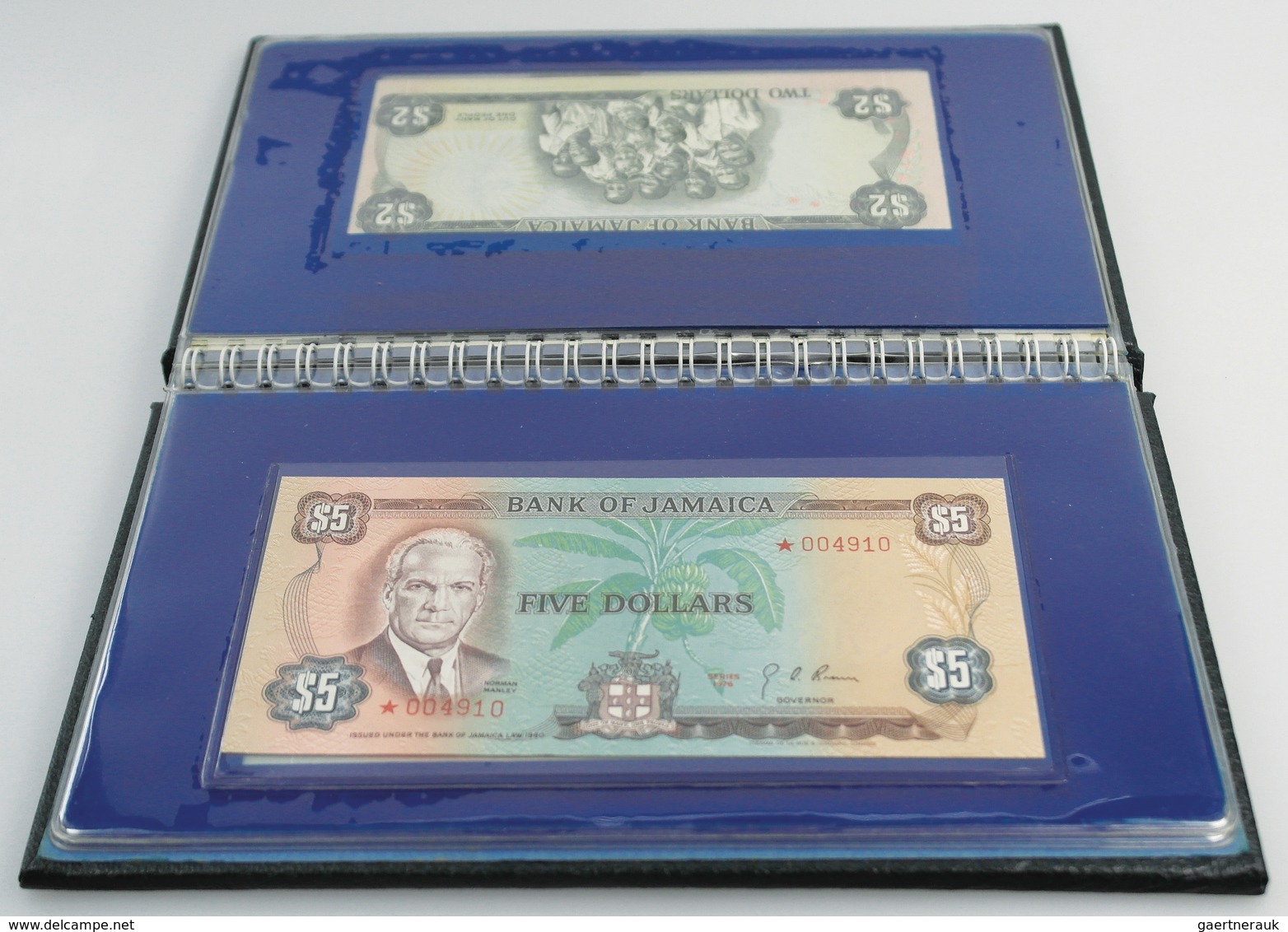01886 Jamaica: Offical Currency Album Of The Bank Of Jamaica, With Certificate, Containing Notes With "Sta - Jamaique
