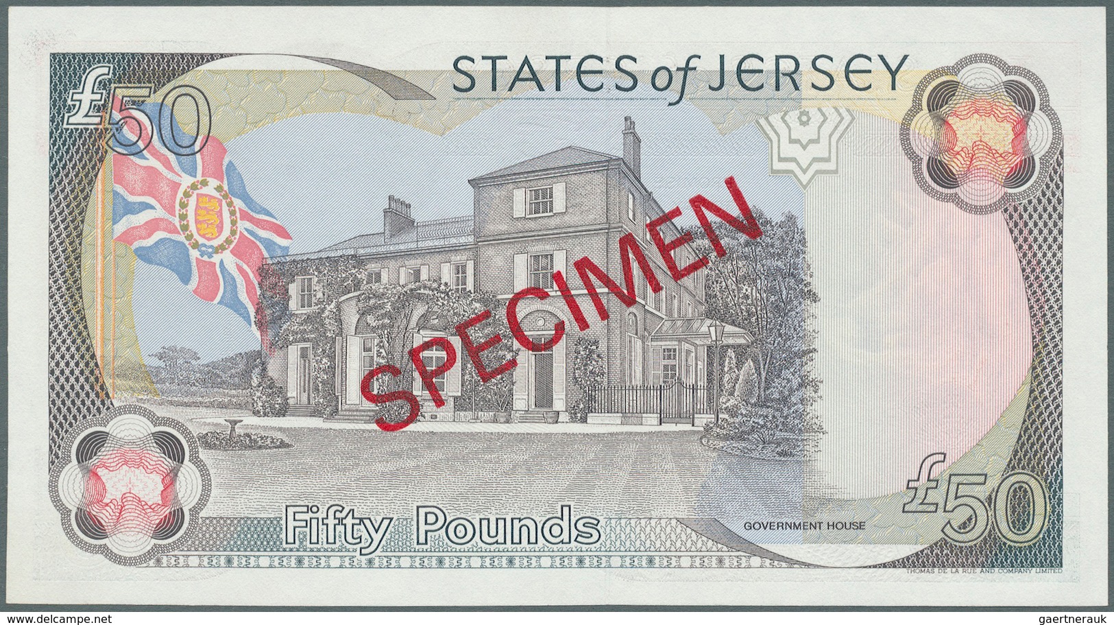 01900 Jersey: 50 Pounds ND(1989) P. 19s Specimen In Great Crisp Original Condition: UNC. - Other & Unclassified