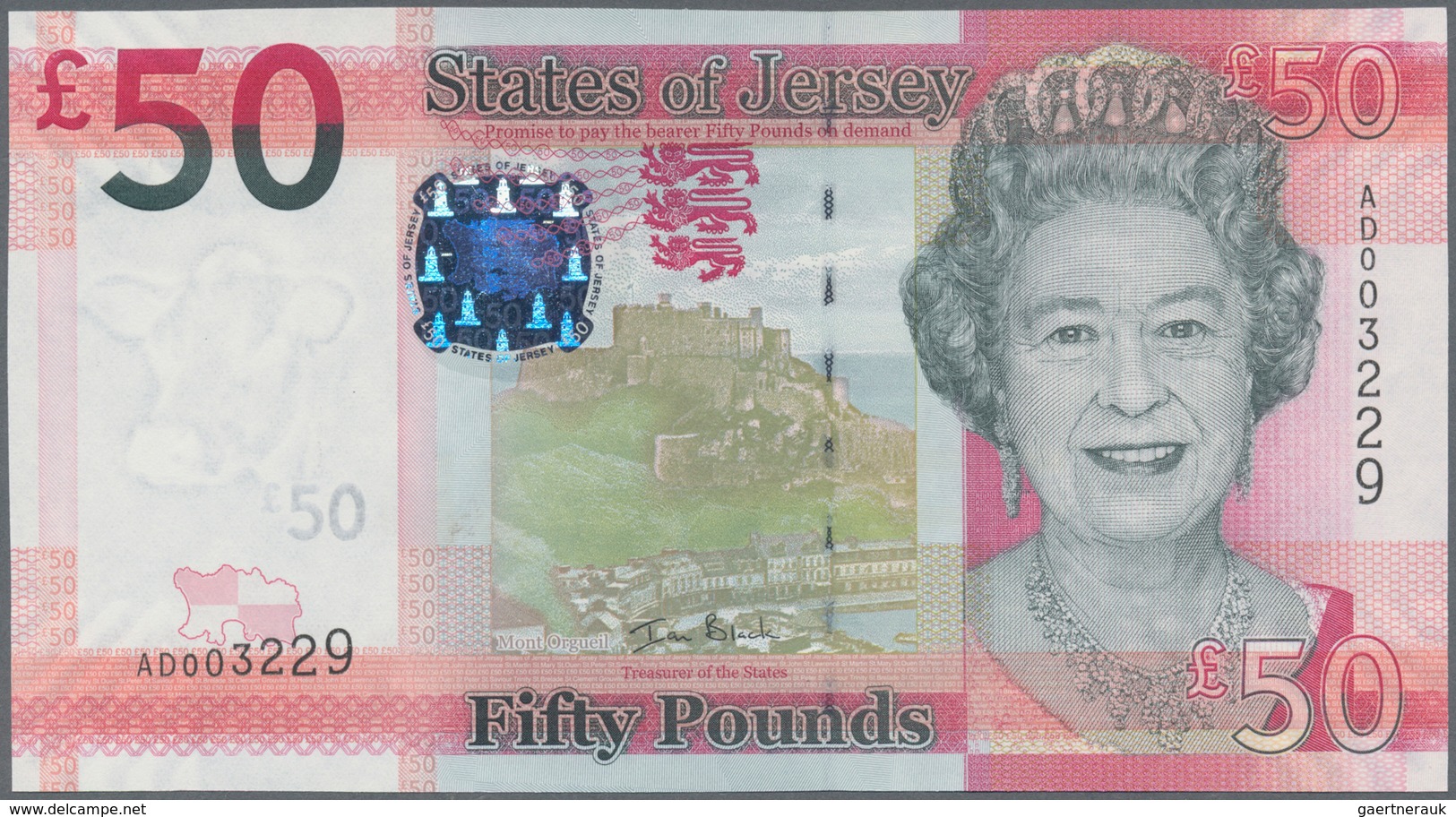 01901 Jersey: Set With 5 Banknotes 1, 5, 10, 20 And 50 Pounds ND(2010), P.32-36, All In Perfect UNC Condit - Otros & Sin Clasificación