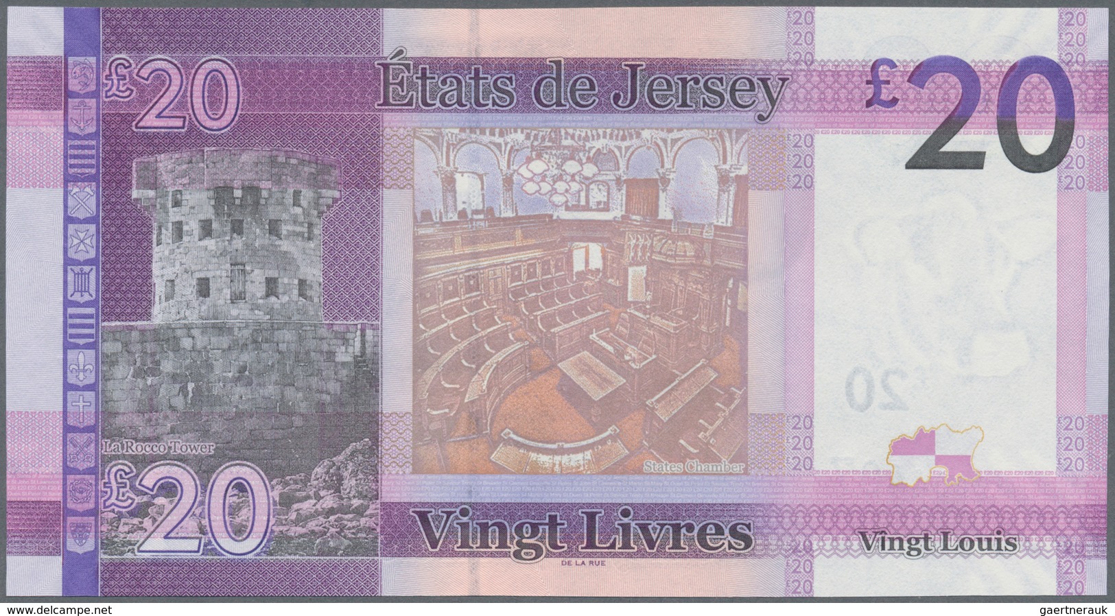 01901 Jersey: Set With 5 Banknotes 1, 5, 10, 20 And 50 Pounds ND(2010), P.32-36, All In Perfect UNC Condit - Autres & Non Classés