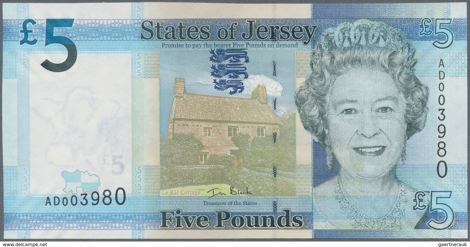 01901 Jersey: Set with 5 Banknotes 1, 5, 10, 20 and 50 Pounds ND(2010), P.32-36, all in perfect UNC condit