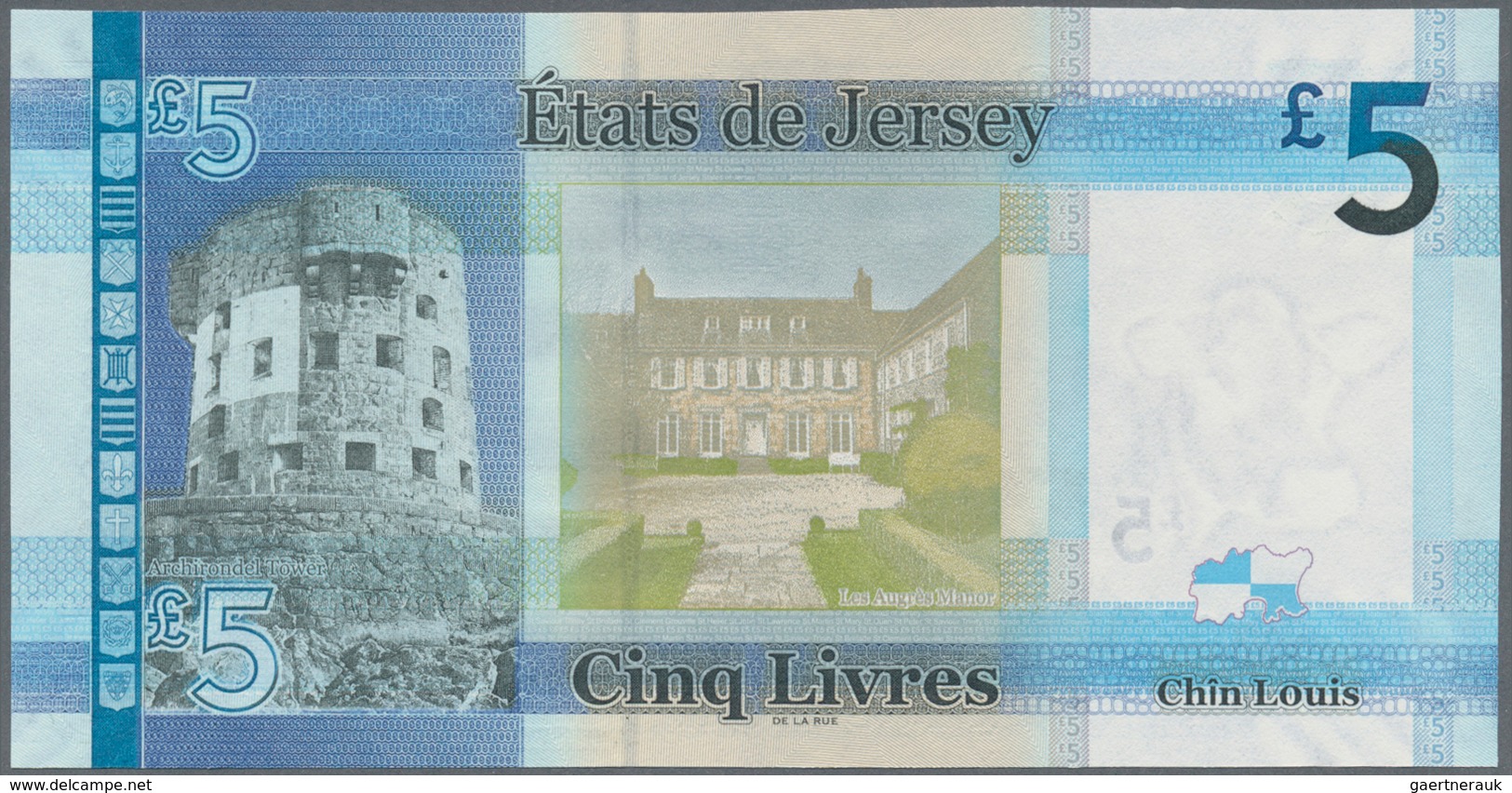 01901 Jersey: Set with 5 Banknotes 1, 5, 10, 20 and 50 Pounds ND(2010), P.32-36, all in perfect UNC condit