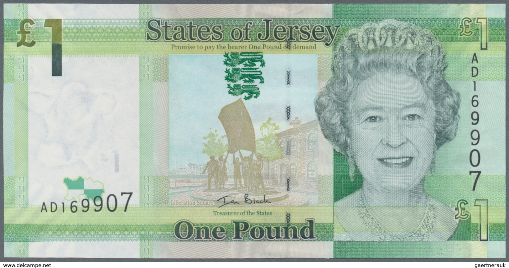 01901 Jersey: Set with 5 Banknotes 1, 5, 10, 20 and 50 Pounds ND(2010), P.32-36, all in perfect UNC condit