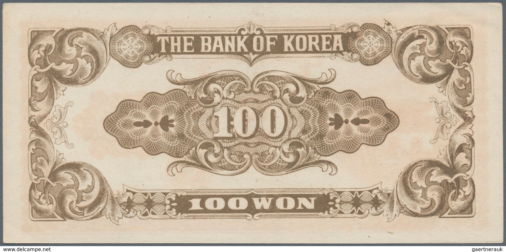 01914 Korea: 100 Won ND P. 7, Light Dints At Borders, Unfolded, Condition: AUNC. - Korea, Zuid