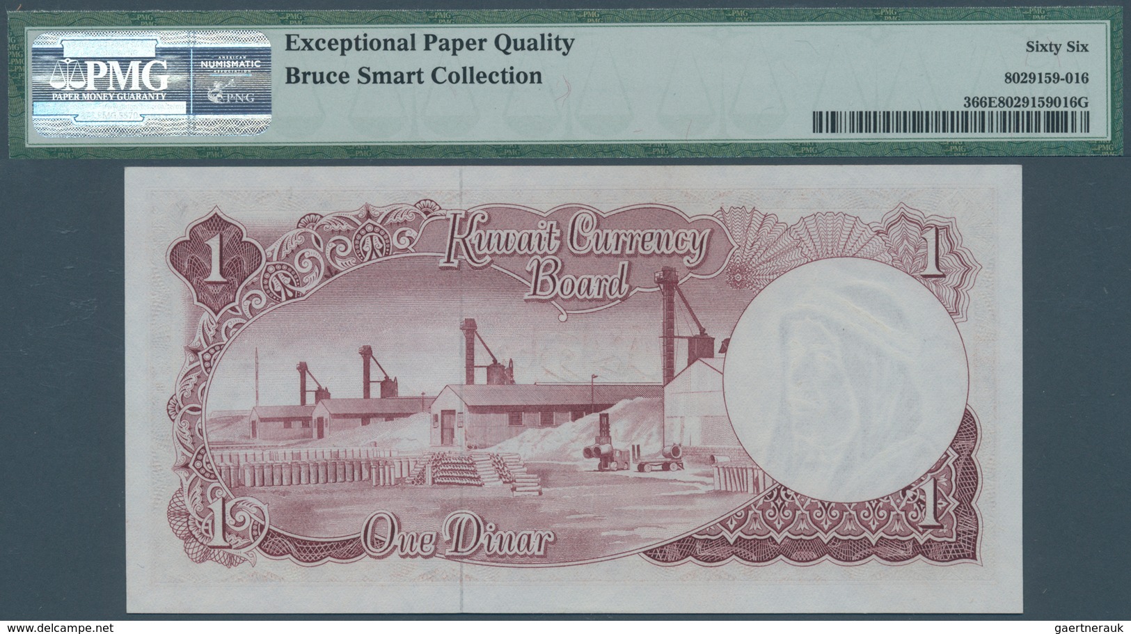 01916 Kuwait: Kuwait Currency Board 1 Dinar L.1960 (1961), P.3 In Perfect Uncirculated Condition, PMG Grad - Koeweit