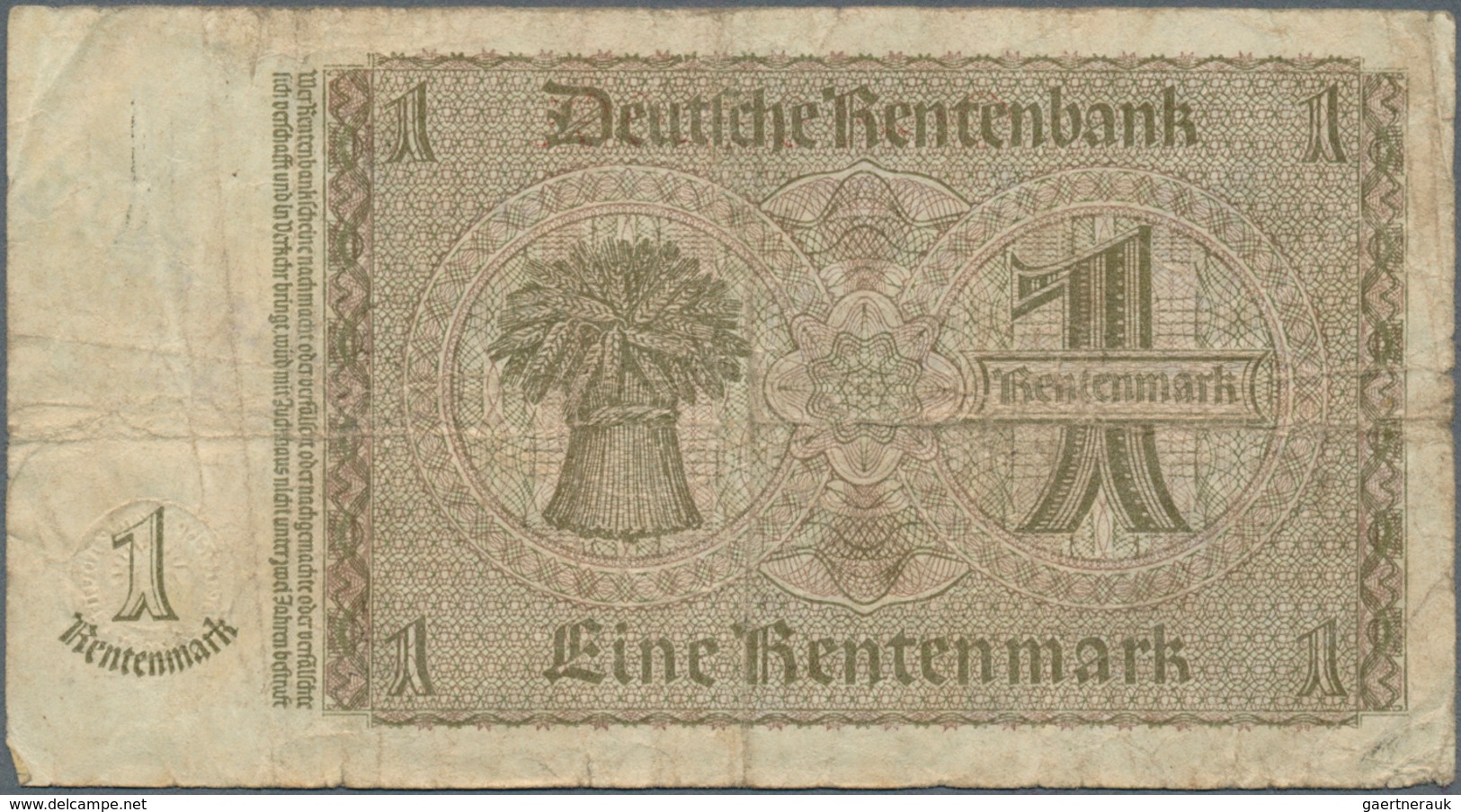 01937 Luxembourg: Very Nice Set With 5 Banknotes Comprising 2 X 5 Francs = 4 Mark With Signature Title: "L - Lussemburgo